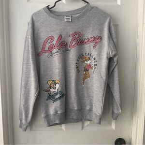 Warner Bros. Lola Bunny Gray Crew Neck Sweater